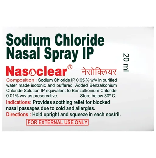 nasoclear nasal drops 20 ml